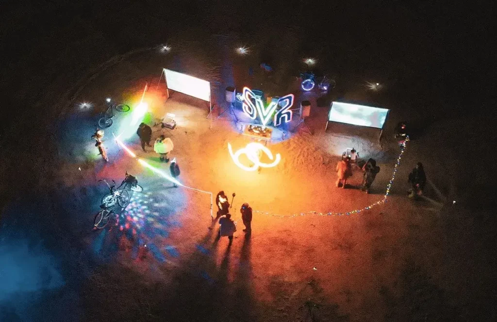 Soundscape VR setup in a music festival