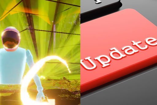 side by side photo of VR avatar and update button