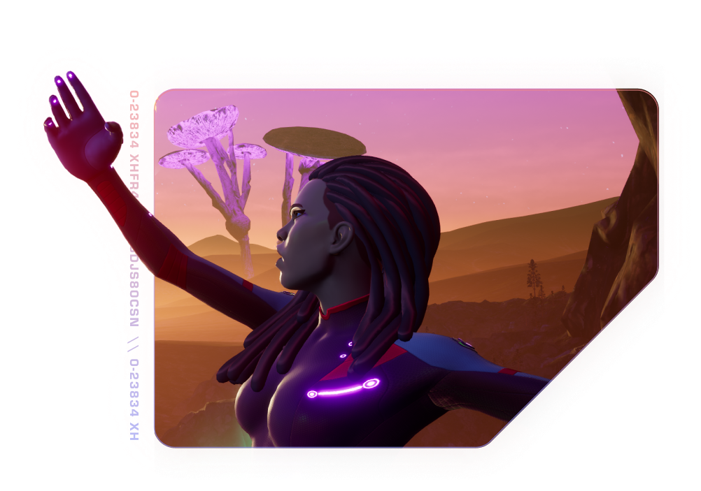 female avatar in Spectra Dash game